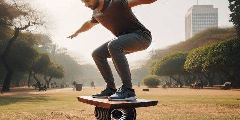 平衡板運動最早起源於馬戲團的技巧設備，後來被衝浪愛好者用來提升平衡感和核心力量。最初的平衡板只是一片木板和一根圓木管，通過在其上進行各種平衡訓練，運動者能更好地應對衝浪中的不穩定性。