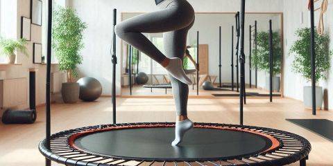 彈跳床是由美國的彈簧床公司在1940年代為了體操和休閒娛樂設計的一種裝置。最初，彈跳床設計為一種體操訓練工具，隨著它的普及，逐漸成為一種受歡迎的運動和娛樂項目。在接下來的幾十年裡，彈跳床被廣泛應用於各類體能訓練、康復治療和心血管鍛煉中。2011 年一家公司將彈跳床設計成6邊形，並裝上一支T形手把，用來作為彈跳有氧運動之用，並註冊為Jumping 運動，廣受健身俱樂部歡迎，國內翻譯為跳床運動。