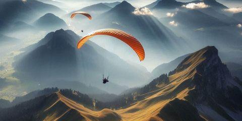 飛行傘又名滑翔傘，該運動起源於20世紀70年代的法國，逐漸在全球範圍內流行起來。它結合了飛行和跳傘的特點，是一項安全性較高的高空運動。