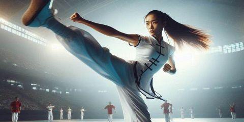 武術（Wushu），是中國傳統武術的現代化競技形式，始於20世紀，特別在1950年代中國政府對武術進行了系統化和體育化的規範。這種運動包含「武術套路」與「散打」。隨著全球文化交流，武術逐漸成為國際認可的運動，並由國際武術聯合會（IWUF）規範和推動其發展，定期舉辦世界武術錦標賽和各種國際比賽。