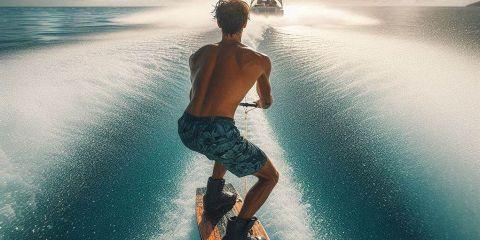 滑水起源於20世紀30年代的美國明尼蘇達州，後來迅速在歐美各國以及澳洲流行起來。最初是由水上飛機拖曳著站立在木板上的運動員，後來逐漸演變成現代水上活動的一部分，並成為一種受歡迎的休閒和競技運動。目前大多以快艇拖引，比賽大致可以分成花式（ Tricks ）、障礙競速（ Slalom ）、跳躍（ Jumping ）、寬板（ Wakeboard ）、跪板（ Kneeboard ）、競速（ Ski Racing ）等項目。