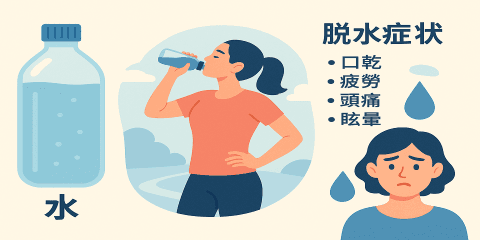 水是最常被低估的營養素。它不像蛋白質或脂肪那樣提供能量，但卻參與幾乎所有生理反應。從調節體溫、運輸養分、潤滑關節到維持血液循環，水扮演著維生生命的重要角色。尤其在運動過程中，脫水不僅影響表現，還可能導致肌肉痙攣、中暑、注意力不集中等風險。