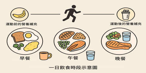 一日的營養攝取不只是「總熱量」達標那麼簡單。營養素的分配時機與組合方式，會直接影響能量維持、肌肉合成與恢復效率。本篇將從實際生活角度出發，教你如何設計「吃得剛剛好、吃在對的時間點」的營養策略，不只提升體能表現，也更容易執行與持續。