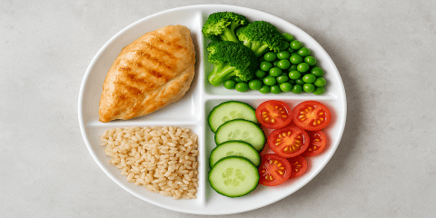 每一餐的食物組成，直接影響身體吸收與運動回饋。這一節提供具體的餐盤設計原則，幫助你搭配出更有效率的營養配置。